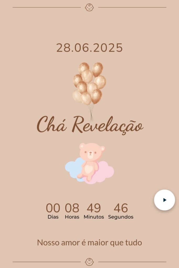 Modelo de convite 👶 Chá Revelação