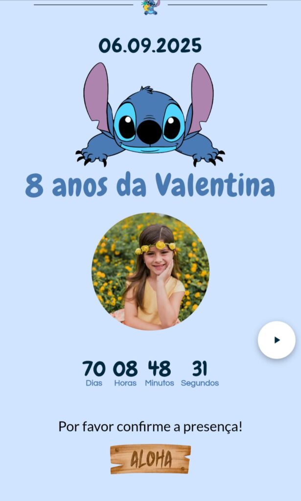 Modelo de convite Stitch