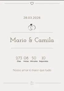 convite de casamento digital com lista de presentes verde