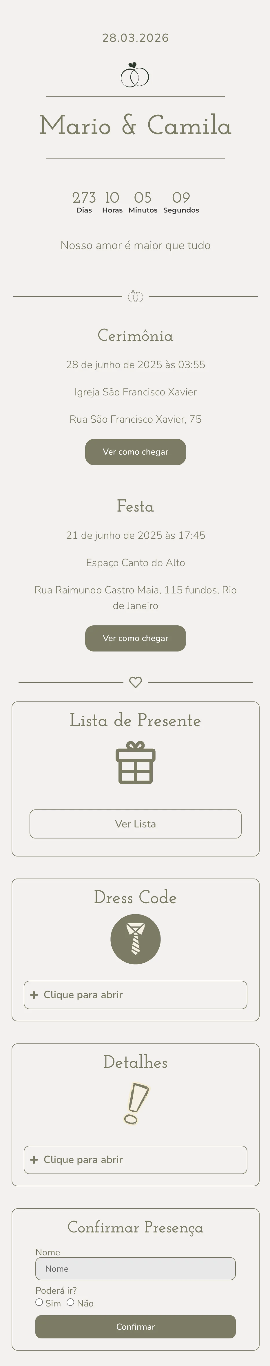 modelo de site de casamento verde