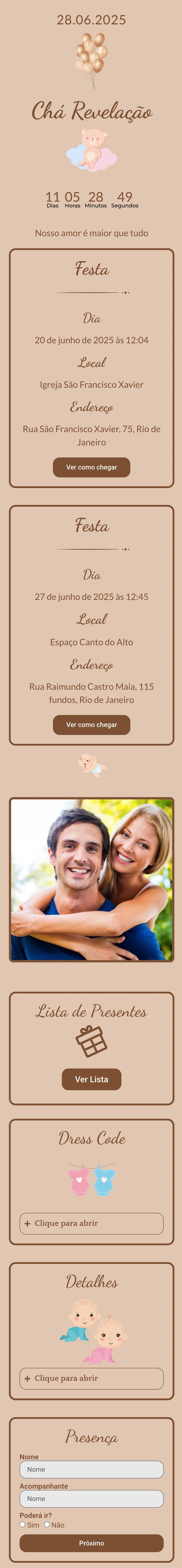 convite cha revelacao para editar
