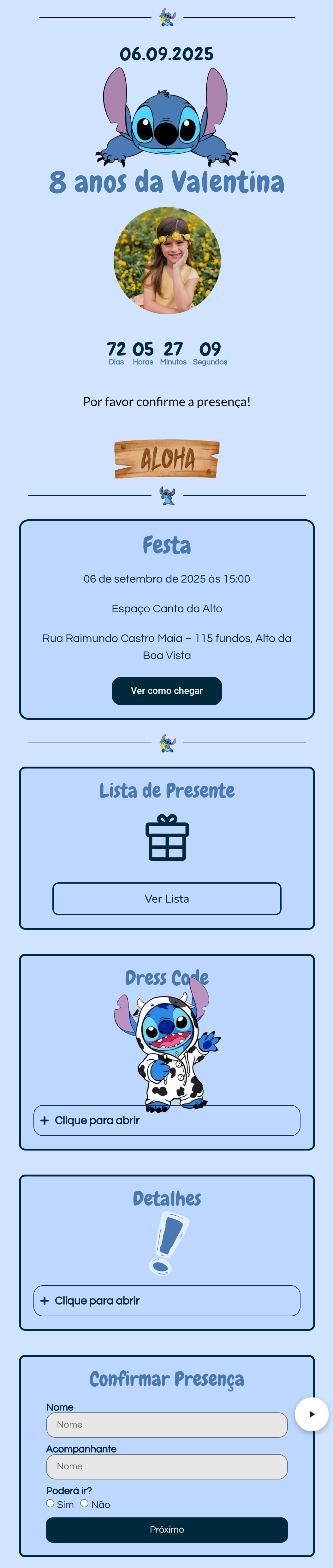 convite de aniversario stitch para editar com foto