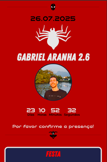 Modelo de convite Homem Aranha