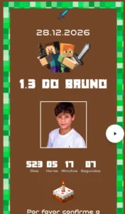 convite minecraft digital