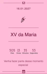 convite rosa virtual