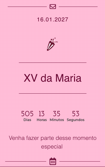 Modelo de convite Evento Rosa