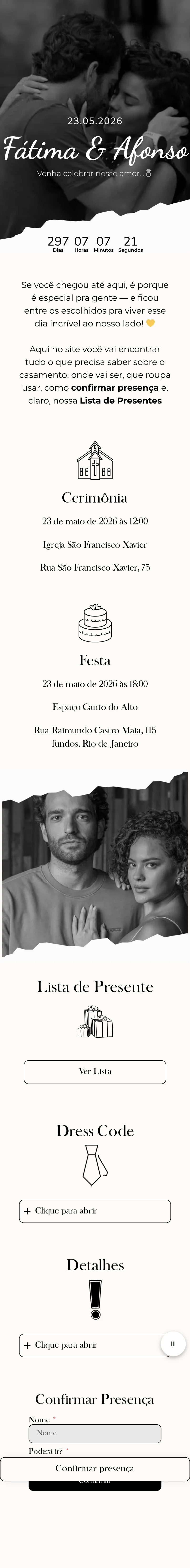 convite de casamento preto e branco minimalista