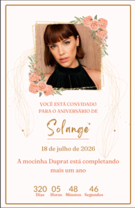 convite de aniversário floral