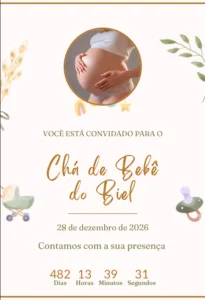 convite onlina de cha de bebe