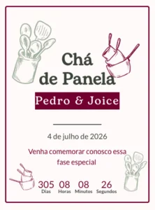 convite de cha de panela online