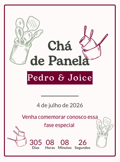 Modelo de convite Chá de Panela