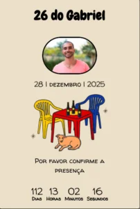 convite de aniversario boteco
