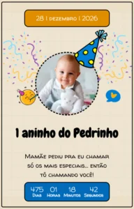 convite interativo infantil