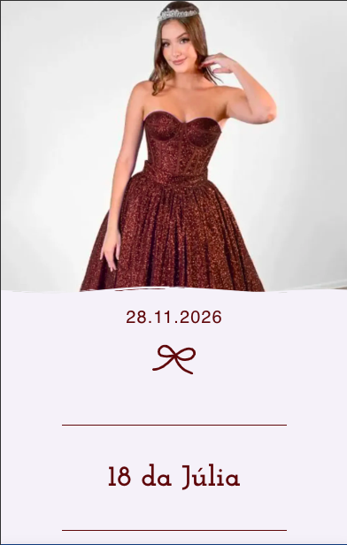 Modelo de convite Elegante Vinho