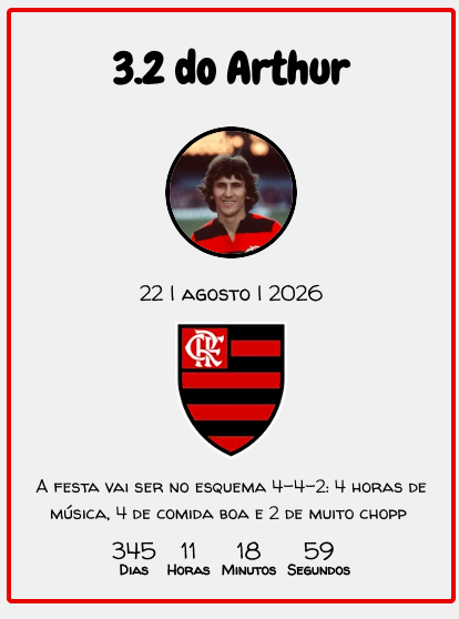 Modelo de convite Flamengo 2