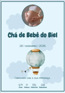 convite para cha de bebe menino