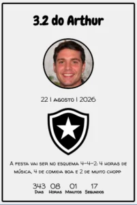 convite online botafogo com confirmacao de presenca