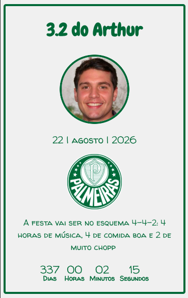 Modelo de convite Palmeiras