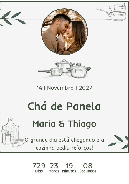 Modelo de convite Chá de Casa