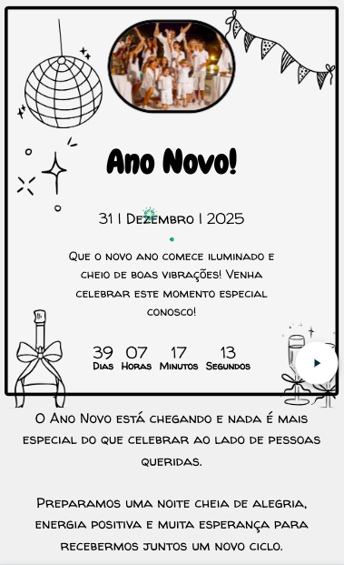Modelo de convite Ano novo