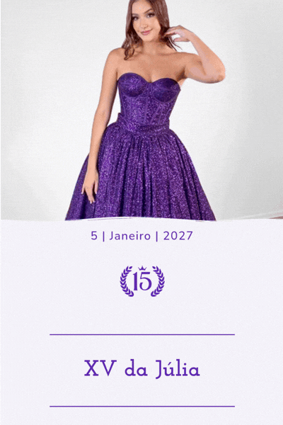 Modelo de convite 15 anos