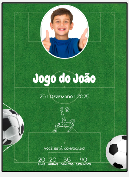 Modelo de convite Futebol