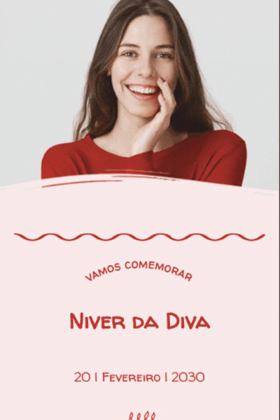 Modelo de convite Escolha a Cor