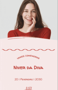 Convite de aniversário colorido