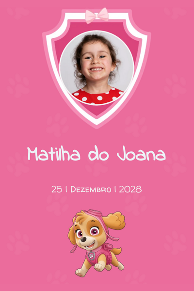 Modelo de convite Patrulha Rosa