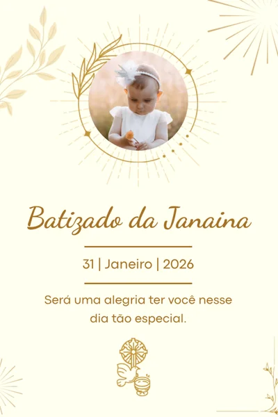 convite de batizado