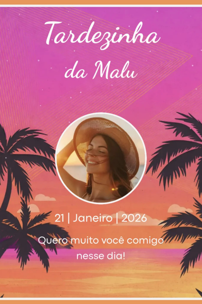 Modelo de convite Tardezinha
