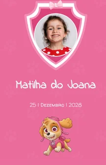 convite patrulha canina skye