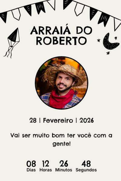 Modelo de convite Arraiá Cordel