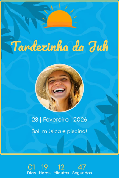 Modelo de convite Tardezinha Piscina
