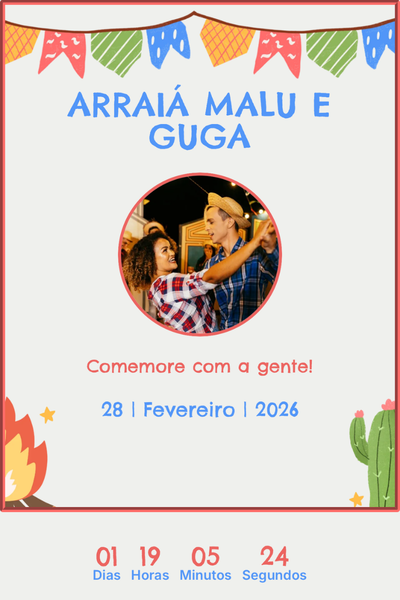 Modelo de convite Arraiá Trem Bom