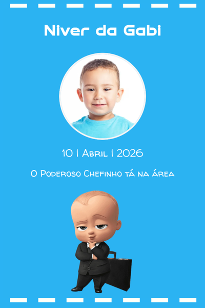 Modelo de convite Poderoso Chefinho