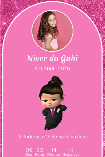Modelo de convite Poderosa Chefinha