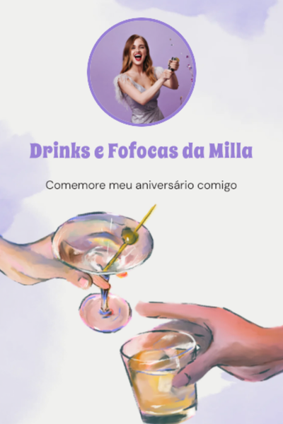 Modelo de convite Brinde Lilás