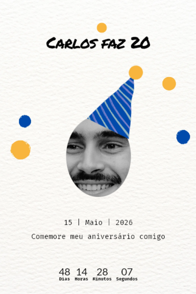 Modelo de convite Aniversário Chapéu