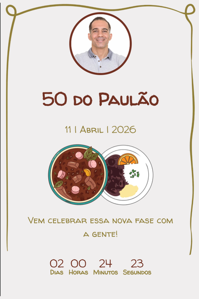 Modelo de convite Feijoada