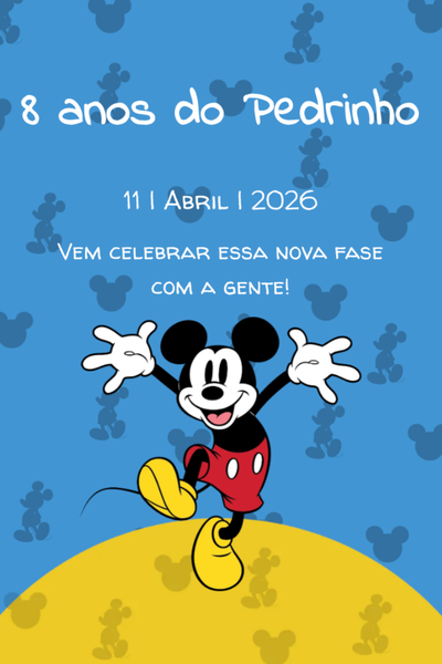 Modelo de convite Mickey