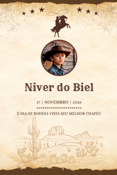 Modelo de convite Rodeio