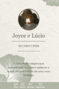 Modelo de convite Botânica Elegante