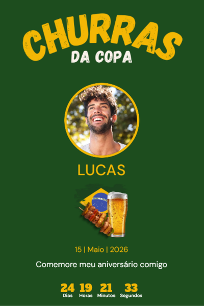 Modelo de convite Churras da Copa