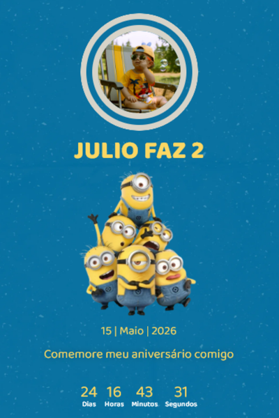 Modelo de convite Minions 02