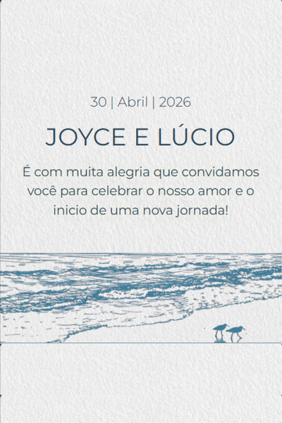 Modelo de convite Litoral Fine Line