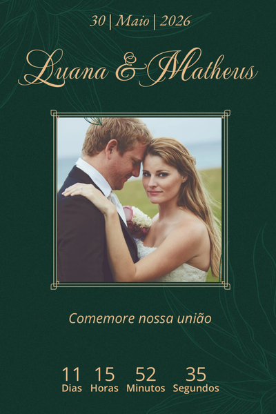Modelo de convite Verde Ouro
